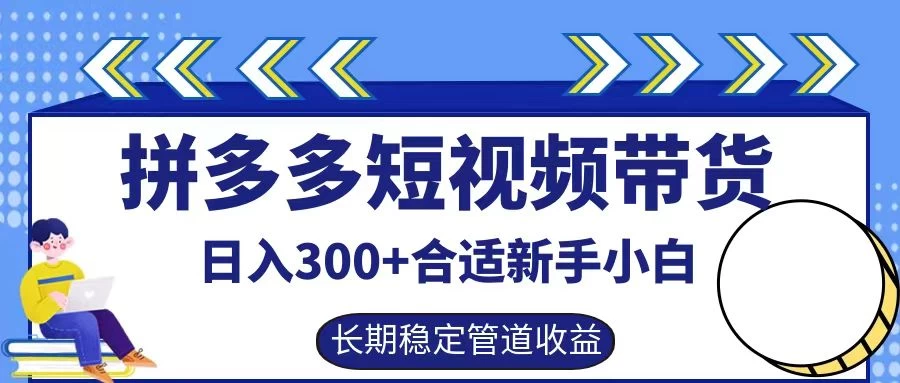 拼多多短视频带货日入300+保姆级实操账户展示-创客联盟资源网-本站致力于分享优质实用的互联网资源,创业项目,软件工具