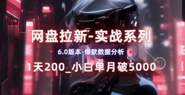 网盘拉新_实战系列，入门级教程，小白单月破5K-创客联盟资源网-本站致力于分享优质实用的互联网资源,创业项目,软件工具